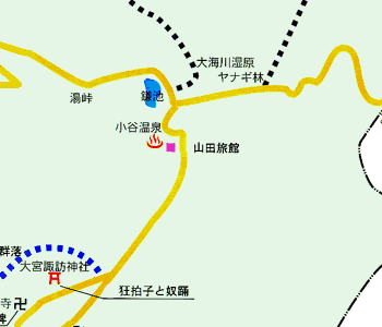 山田旅館とその周辺の地図