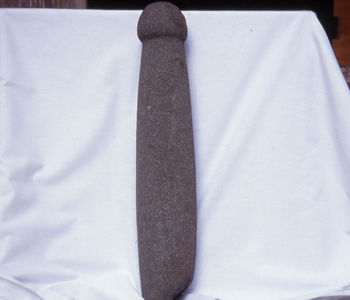 黒川諏訪神社に奉納した石棒一本の写真