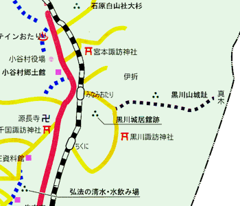 黒川諏訪神社とその周辺の地図