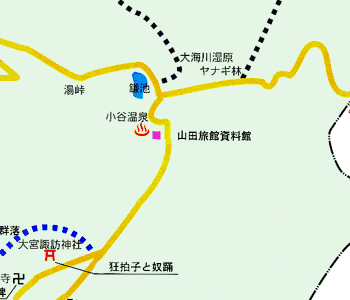 山田旅館資料館とその周辺の地図