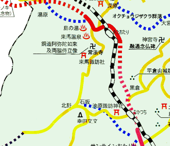 豆平諏訪社とその周辺の地図