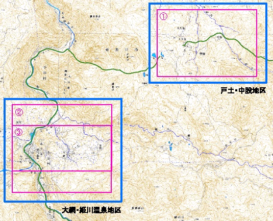 戸土・大網地区の全体図