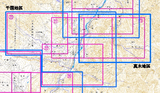 千国・真木地区全体図